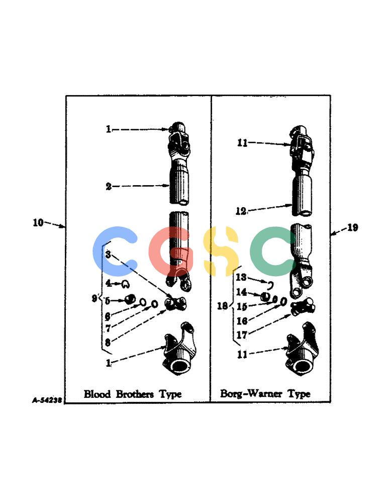 凯斯零件查询(46) - MCCORMICK-INTERNATIONAL PICK UP RECTANGULAR BALER (1/57-12/63) (20) - PACKER DRIVE SHAFT Case Agriculture