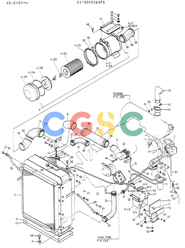 神钢零件查询(MD300LC) - EXCAVATOR BTW YC0101 - YC0300 (1/80-12/06) (05-001) - POWER-PLANT ASSY Kobelco