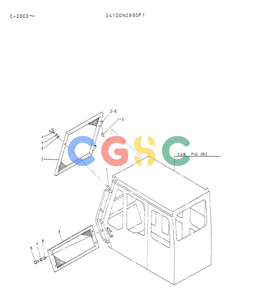 神钢零件查询(K912A) - EXCAVATOR BTW LC-2003 - LC-2016 (1/85-12/03) (02-006) - GUARD ASSY, WINDOW Kobelco