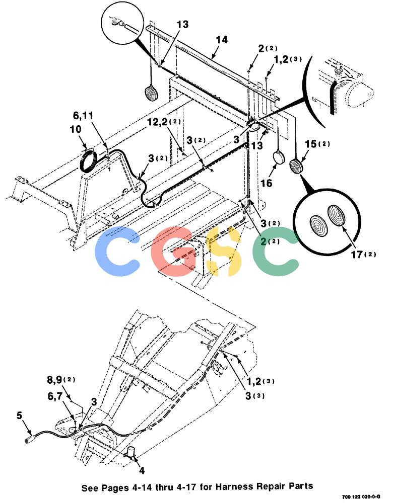 凯斯零件查询(8575) - CASE IH MID-SIZE RECTANGULAR BALER (NORTH AMERICA) (1/95-12/00) (04-006) - LIGHTS ASSEMBLY, TAIL AND FLASHER Case Agriculture