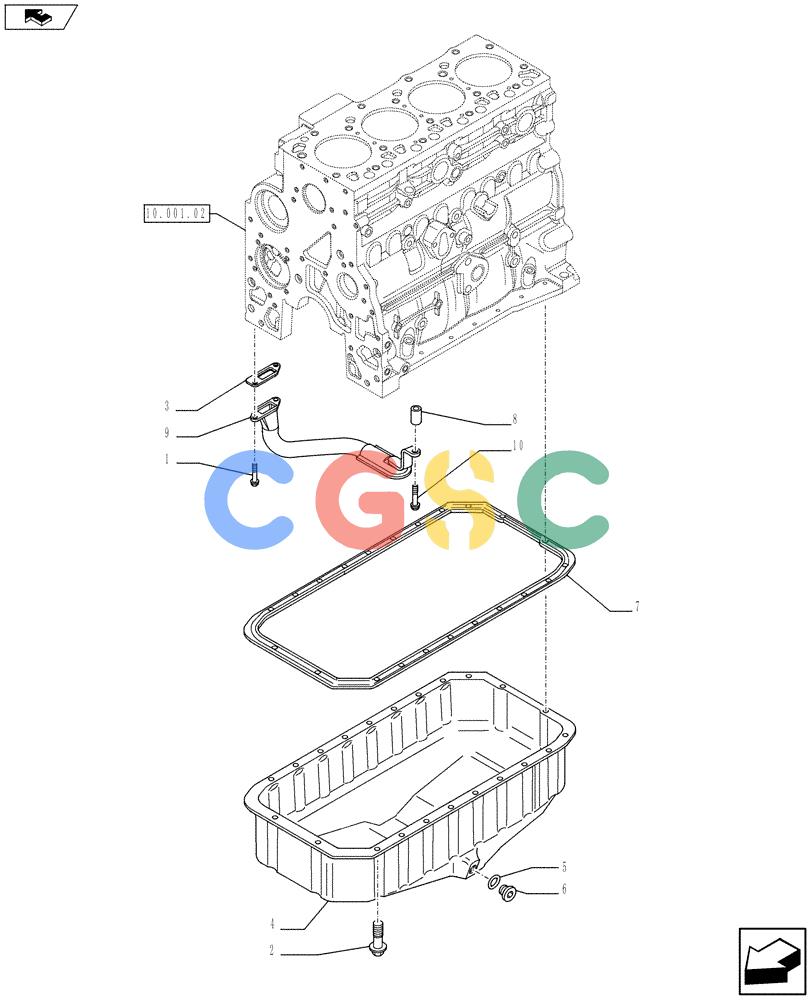 神钢零件查询(F4HFE413J A003) - ENGINE 5801404986 - 84371228 (1/10-) (10.102.01) - ENGINE OIL SUMP (2856085) Kobelco