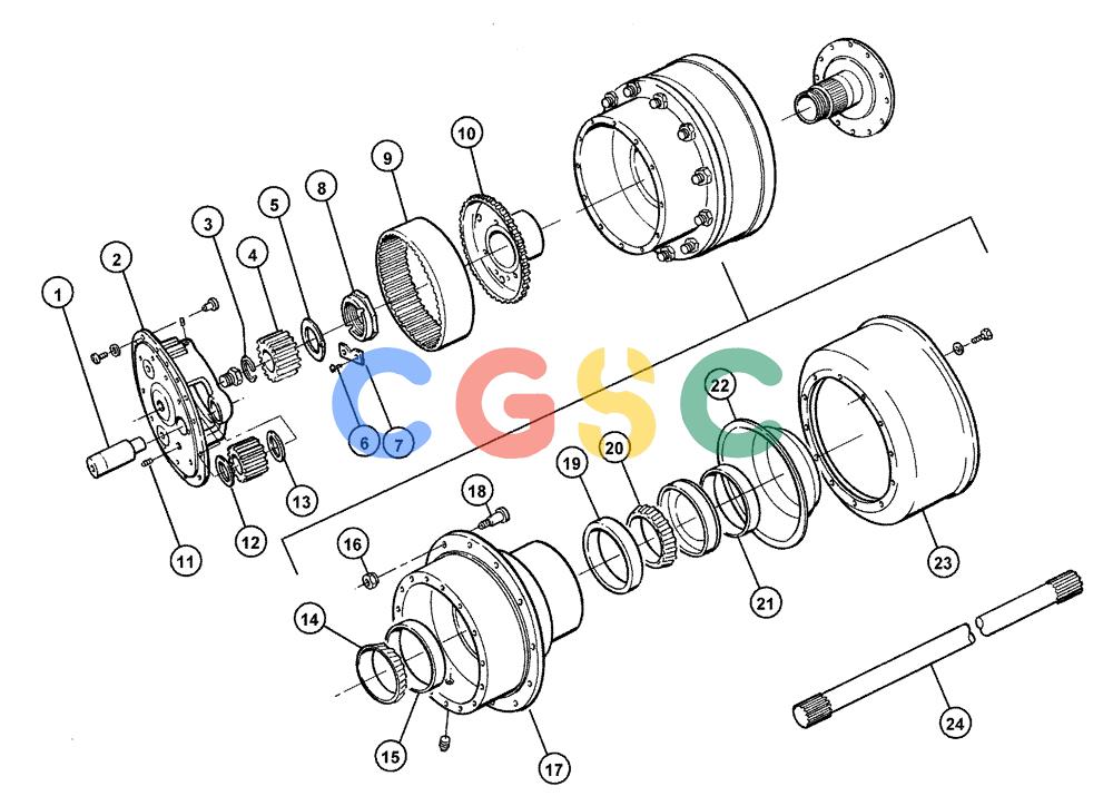 凯斯零件查询(4375) - TITAN FLOATER (5/98-8/99) (04-009) - REAR AXLE HUB Case Agriculture