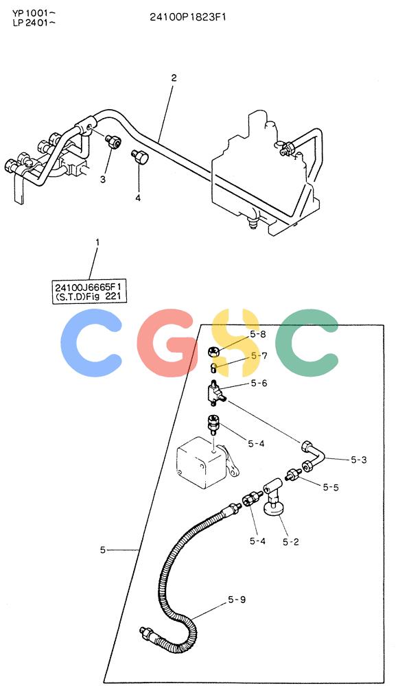 神钢零件查询(K905LC) - MARK II EXCAVATOR BTW YP1001 - YP1281 (1/87-12/03) (08-005) - REWORK, HYDR LINES (FOR EXPORT) Kobelco