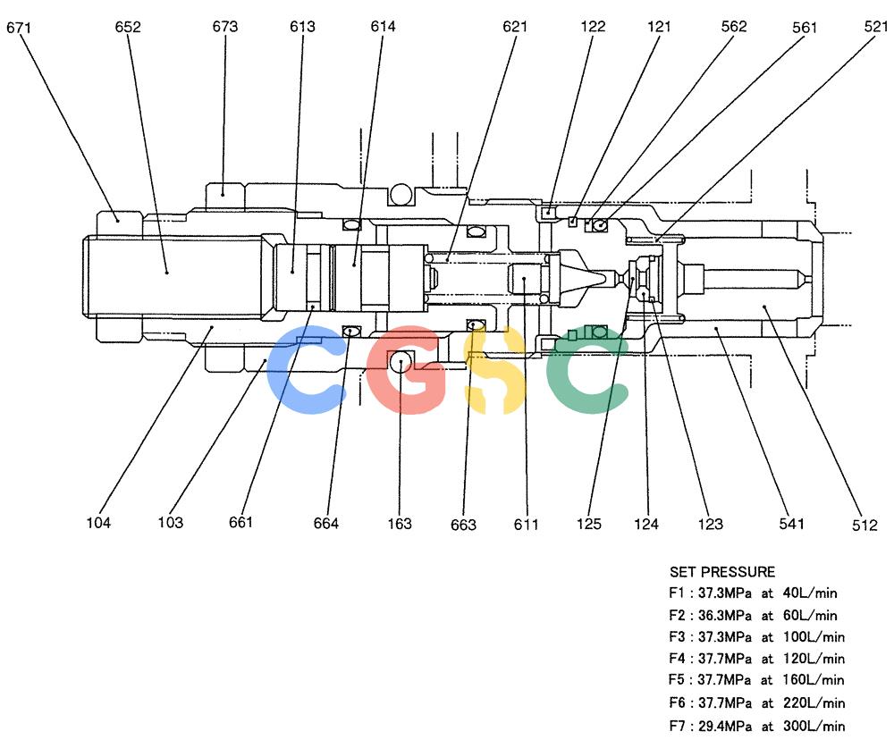 纽荷兰零件查询(E200SRLC) - CRAWLER EXCAVATOR BTW LA04-01506 - LA04-01625 (07-027) - VALVE ASSY, MAIN RELIEF New Holland Constructuion