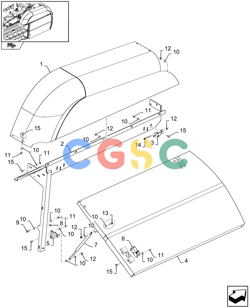 凯斯零件查询(LB433S) - BIG RECTANGULAR BALER (9/08-12/12) (08.06[01]) - PROTECTIONS, RH Case Agriculture