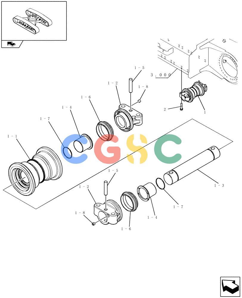 纽荷兰零件查询(E235BSR) - CRAWLER EXCAVATOR (5/07-) (3.040[02]) - TRACK ROLLER New Holland Constructuion