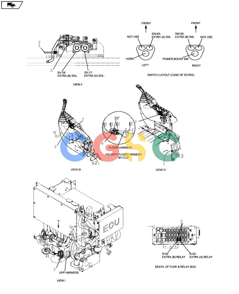 纽荷兰零件查询(E235BSR) - CRAWLER EXCAVATOR (5/07-) (1.224[04]) - ELECTRIC SYSTEM - 2-PIECE BOOM New Holland Constructuion