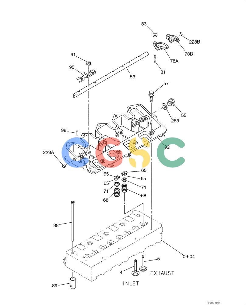 纽荷兰零件查询(E70BSR) - COMPACT CRAWLER EXCAVATOR BTW YT05-15001 - 18000 (NA) (4/08-) (09-07-00[01]) - CAMSHAFT AND VALVE, PAGE 1 OF 2 New Holland Constructuion