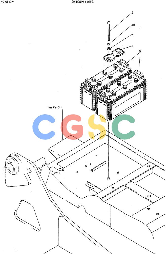 神钢零件查询(MD180LC) - EXCAVATOR ASN YG0647 (1/80-12/06) (05-015) - BATTERY ASSY Kobelco