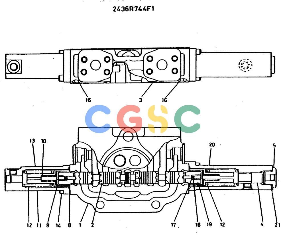 神钢零件查询(MD400LC) - EXCAVATOR BTW YS0101 - YS0200 (1/80-12/06) (09-014) - SPOOL ASSY/ P.N. 2436R744F1 Kobelco