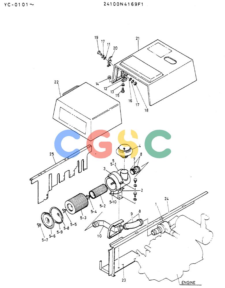 神钢零件查询(MD300LC) - EXCAVATOR BTW YC0101 - YC0300 (1/80-12/06) (05-003) - KIT TURBO Kobelco