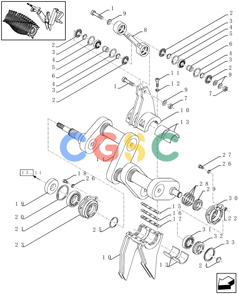 凯斯零件查询(LBX331P) - BIG RECTANGULAR BALER 'PACKER CUTTER' (6/01-12/03) (13.12[01]) - PACKER Case Agriculture