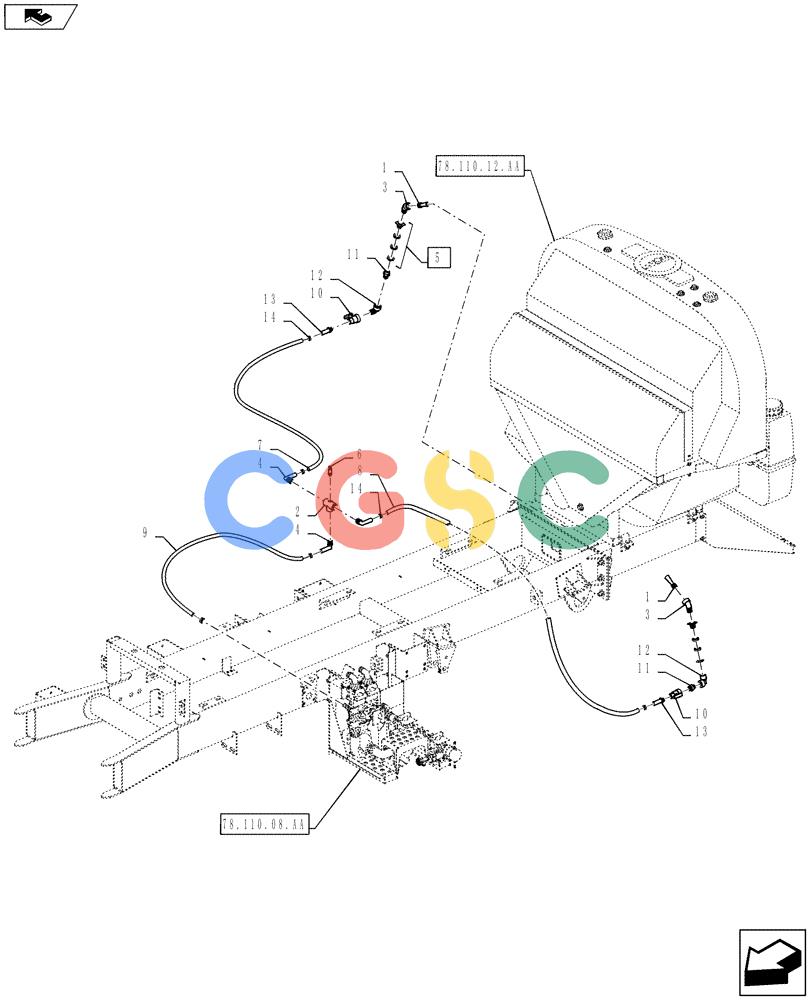 凯斯零件查询(810) - FLEX-AIR APPLICATOR - 2012 (2/12-) (78.110.11.AA) - SPARGE GROUP Case Agriculture