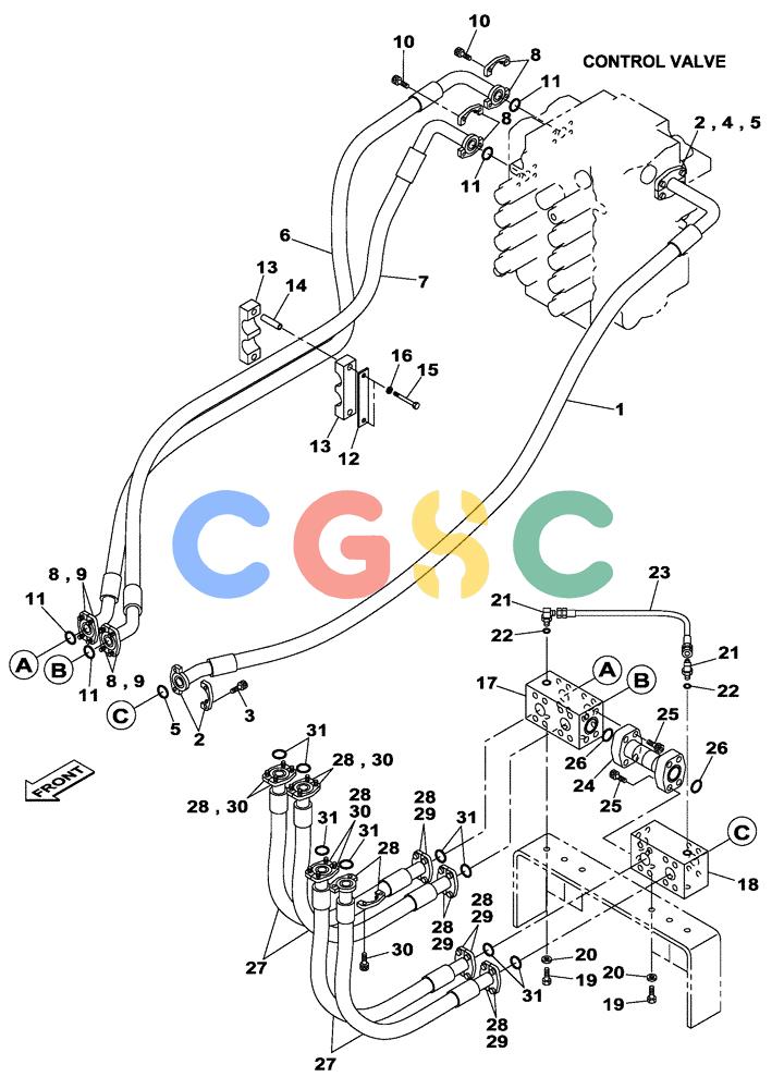 纽荷兰零件查询(E805) - CRAWLER EXCAVATOR TIER 3 (7/06-) (08-011-00[01]) - HYDRAULIC CIRCUIT - BOOM CYLINDER New Holland Constructuion