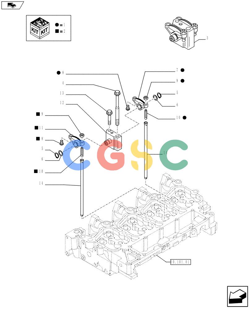 神钢零件查询(F4GE9484C J602) - ENGINE 504242281 - 84473213 (1/14-) (10.106.02) - ROCKER SHAFT (2852867) Kobelco