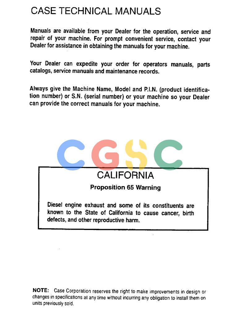 凯斯零件查询(1802) - CONCORD AIR SYSTEM (1/90-11/01) (72) - CASE TECHNICAL MANUALS Case Agriculture