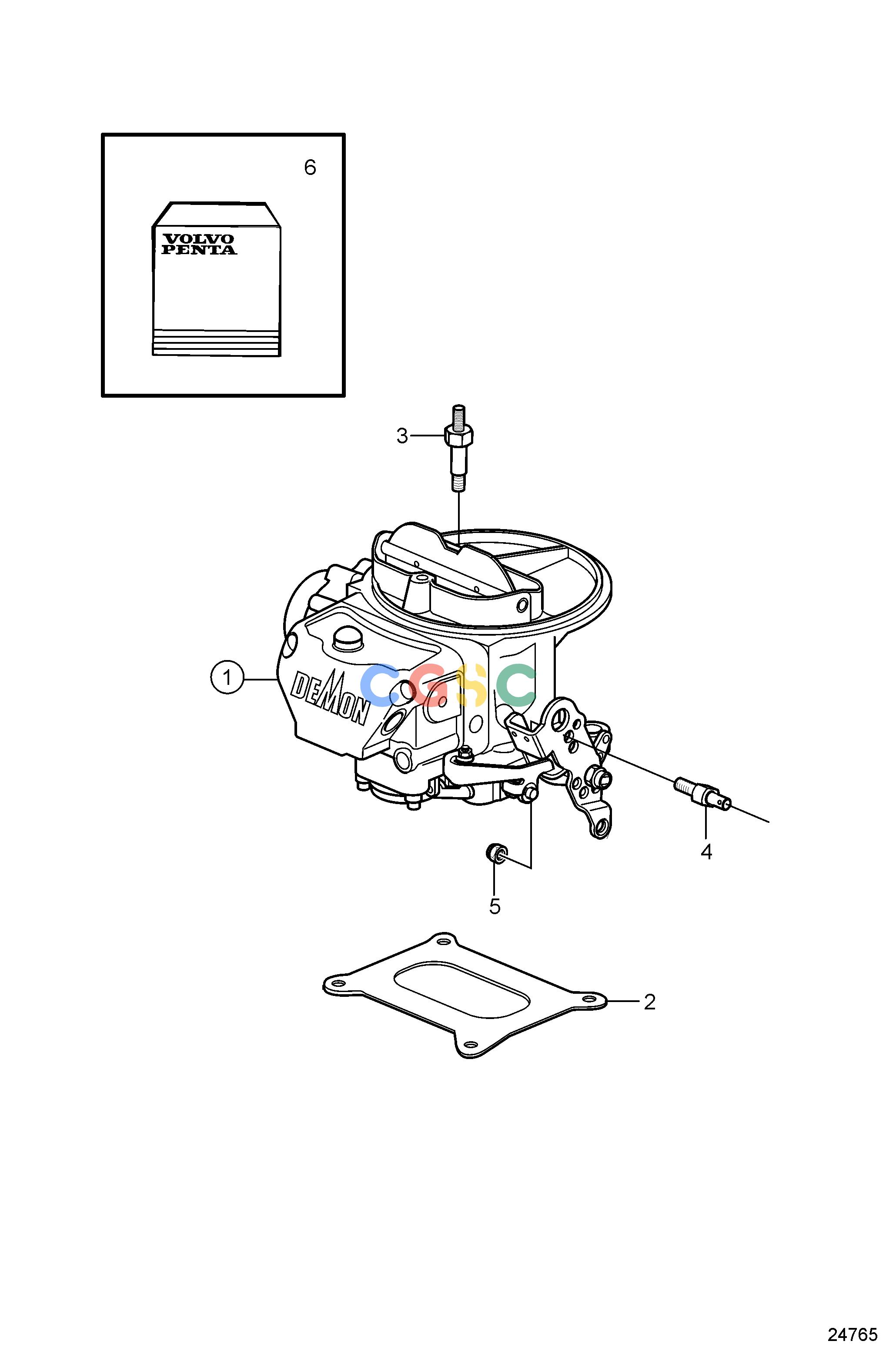 沃尔沃零件查询3.0GLP-J; 3.0GLP-NFuel SystemCarburetor Service Kits, Demon™EPC Volvo Penta Parts catalog