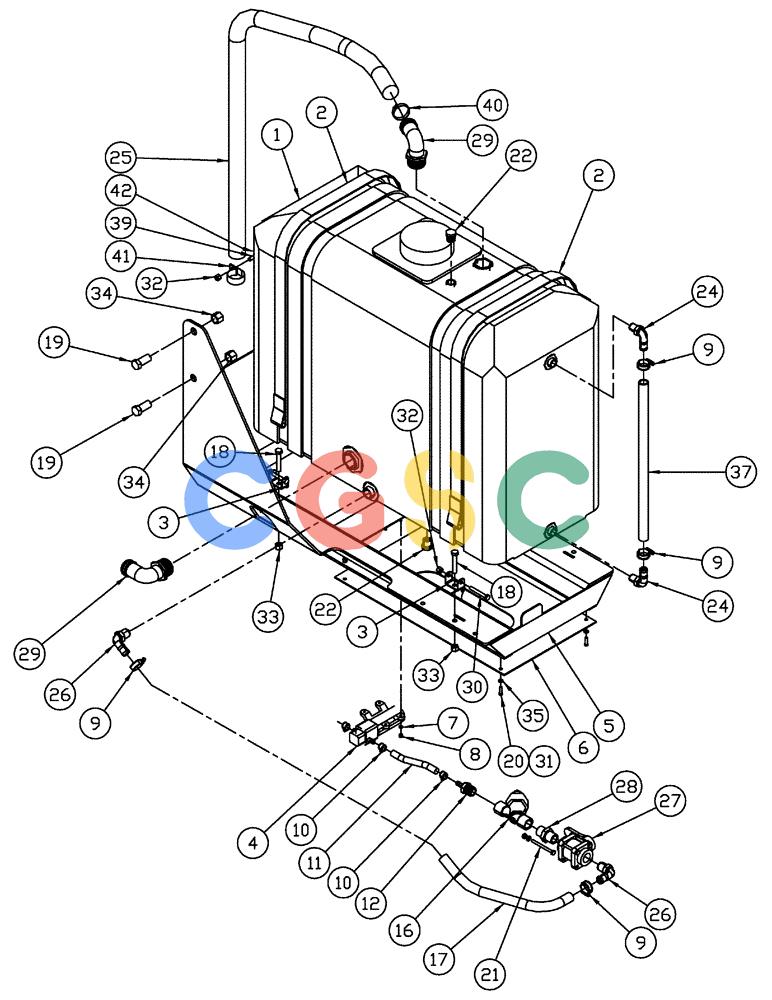 凯斯零件查询(FLX3510) - FLOATER (8/04-8/06) (10-008) - TANK, FOAMER GROUP Case Agriculture