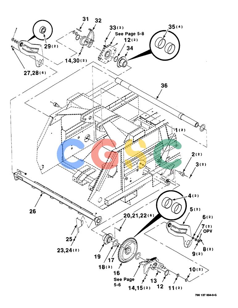 凯斯零件查询(8585) - CASE IH LARGE (3 X 4) RECTANGLER BALER (1/98-12/00) (5-04) - CHARGE ASSEMBLIES Case Agriculture