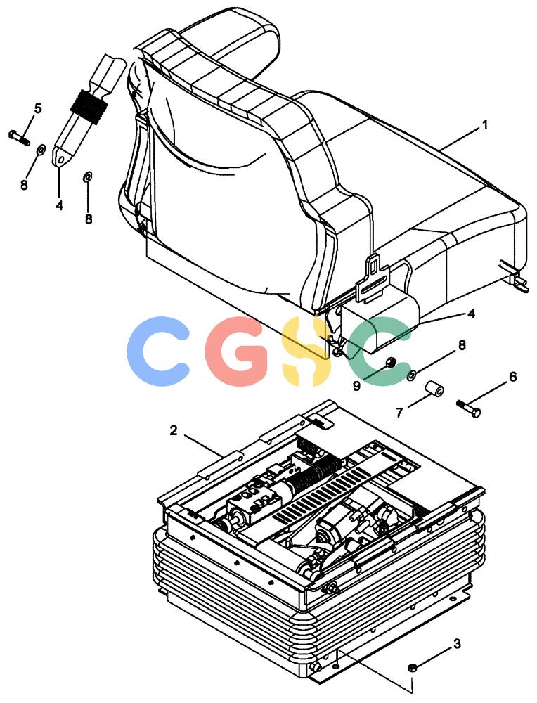 凯斯零件查询(FLX3510) - FLOATER (8/04-8/06) (01-032) - SEAT ASSEMBLY "FEB 1, 2006 AND BEYOND" Case Agriculture