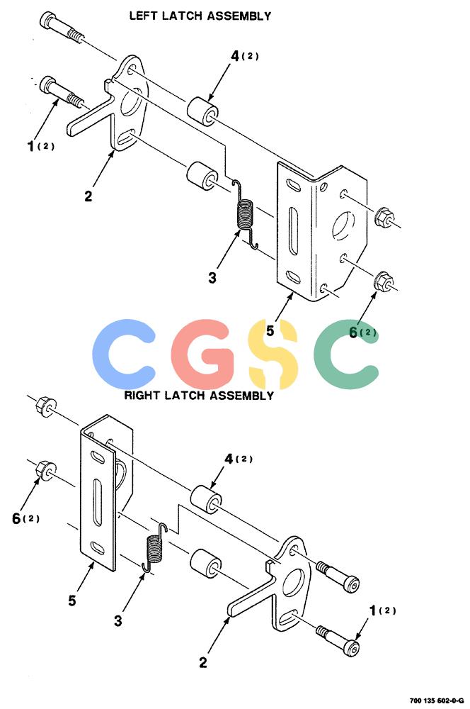 凯斯零件查询(RS561A) - CASE IH ROUND BALER (1/99-12/00) (7-024) - SHIELD LATCH ASSEMBLIES, LEFT AND RIGHT Case Agriculture