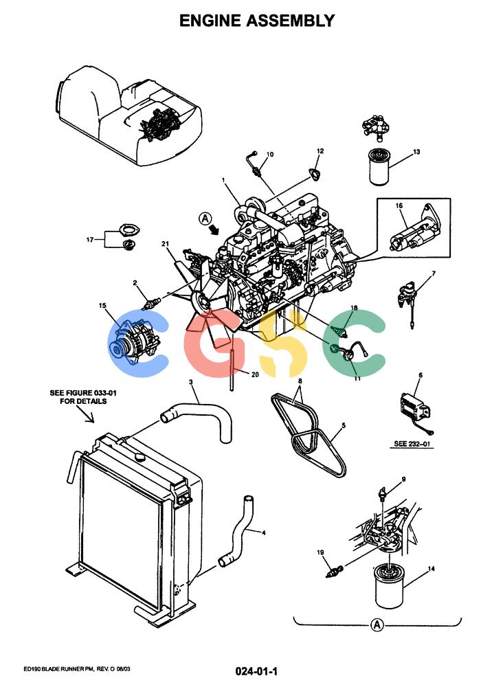神钢零件查询(ED190LC-6E) - BLADE RUNNER EXCAVATOR/DOZER BTW YL03U0136 - YL03U0292 (1/05-12/06) (01-003) - ENGINE ASSEMBLY Kobelco