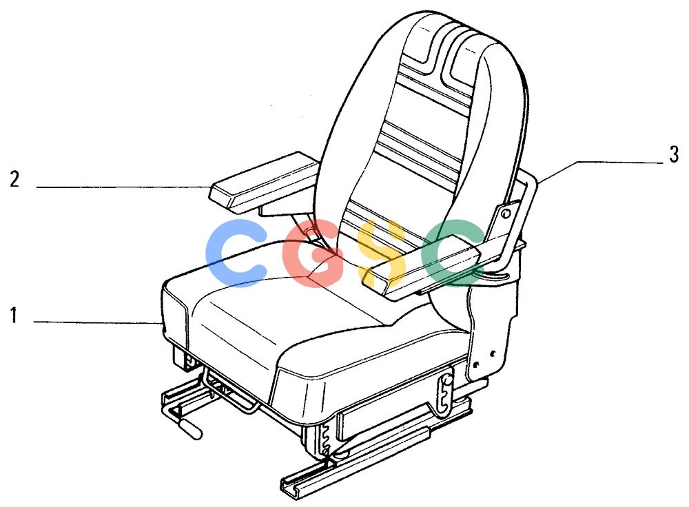 纽荷兰零件查询(FD14E) - CRAWLER DOZER (95.6686[001]) - SUSPENSION SEAT New Holland Constructuion