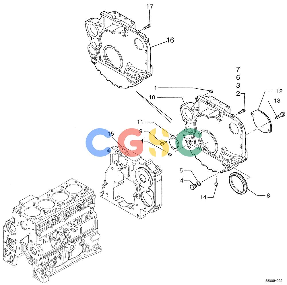 纽荷兰零件查询(D85) - CRAWLER DOZER - NA (1/06-) (02-15) - FLYWHEEL HOUSING New Holland Constructuion