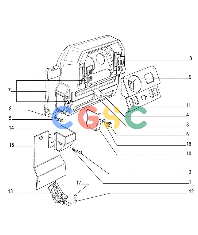 纽荷兰零件查询(FD255) - CRAWLER DOZER (N.A. VERSION) (7/95-) (6.723[01]) - DASHBOARD New Holland Constructuion