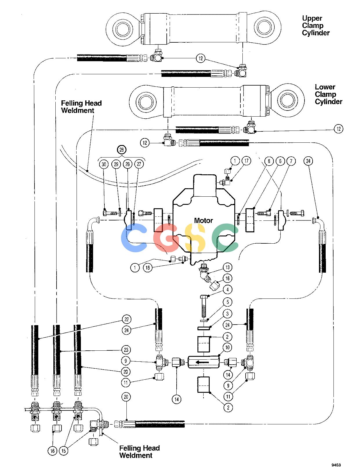 约翰迪尔零件查询HAX411 - ATTACHMENTS HYDRAULIC SYSTEM FELLING HEAD 16`` ( 68004 - 68109) 2000-186/10 [2000-186/10]EPC John Deere online