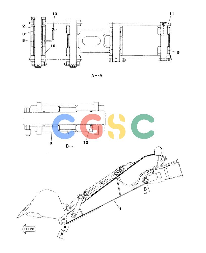 纽荷兰零件查询(E805) - CRAWLER EXCAVATOR (1/05-) (09-101-02[01]) - DIPPER - 4,44 M New Holland Constructuion