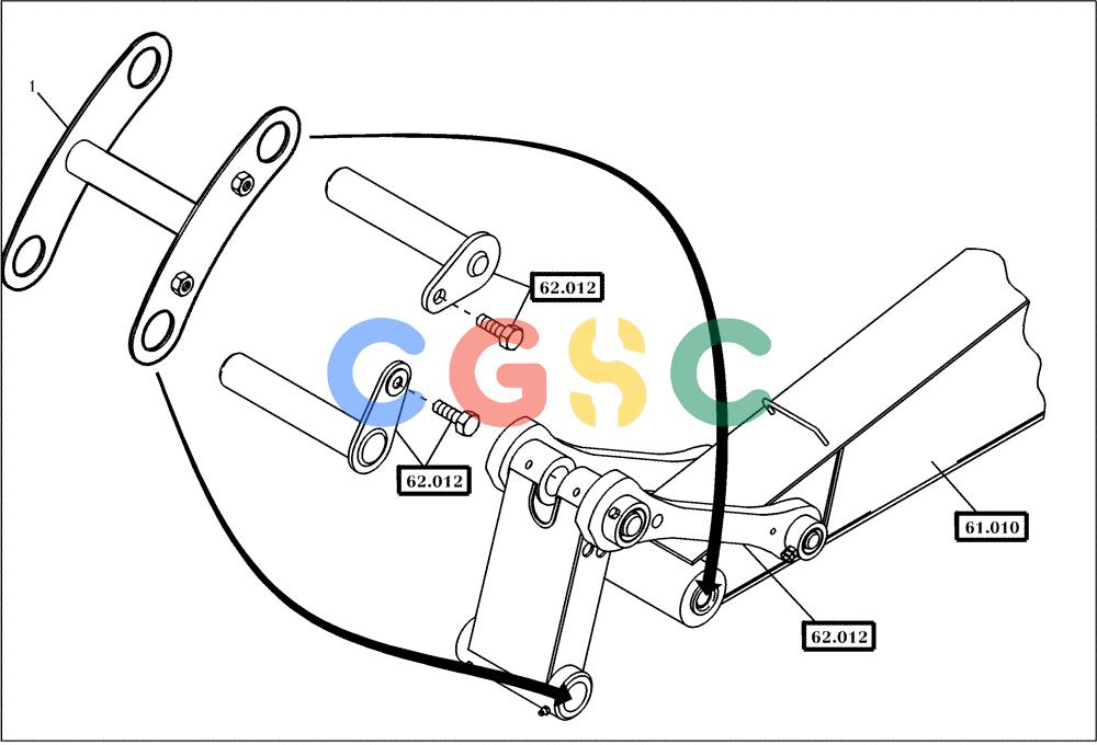 纽荷兰零件查询(EC160) - CRAWLER EXCAVATOR (4/99-) (62.020[002]) - MOUNTING TOGGLE/LINKAGE (OPTION) (S/N 716001-UP) New Holland Constructuion