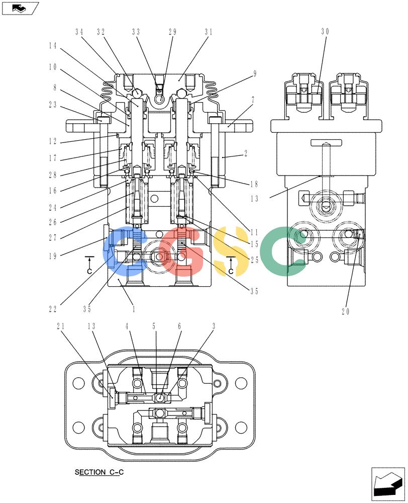 纽荷兰零件查询(E70BSR) - COMPACT CRAWLER EXCAVATOR ASN YT06-18001 (01-038[02]) - CONTROL LINES, PROPEL New Holland Constructuion