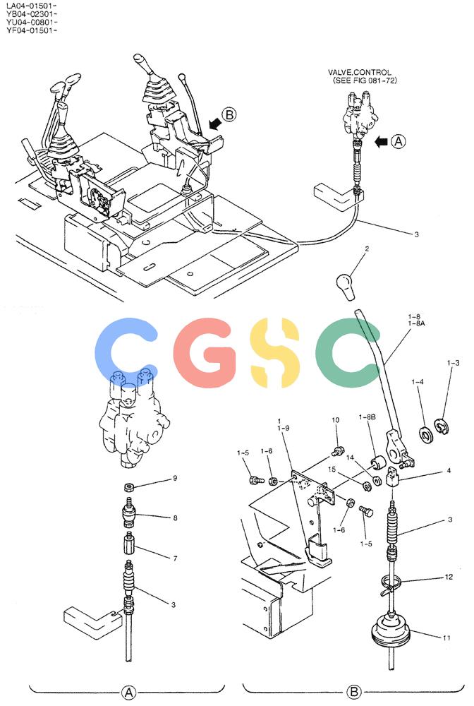神钢零件查询(DOZER) - ATTACHMENT - SK200SR, SK200SR-1S, & SK200SRLC-1S (1/91-12/03) (01-007[01]) - CONTROL LINES, REMOTE Kobelco
