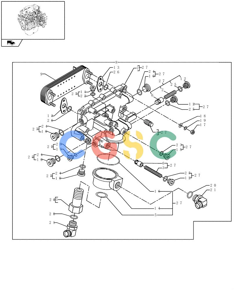 纽荷兰零件查询(E235BSR) - CRAWLER EXCAVATOR (5/07-) (0.302[02]) - OIL FILTERS - ENGINE New Holland Constructuion