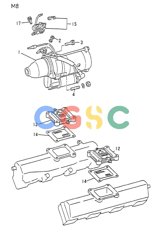 神钢零件查询(8DC9-T) - MITSUBISHI DIESEL ENGINE - K914 & K975 (1/79-12/06) (04-001[02]) - STARTER GENERAL Kobelco