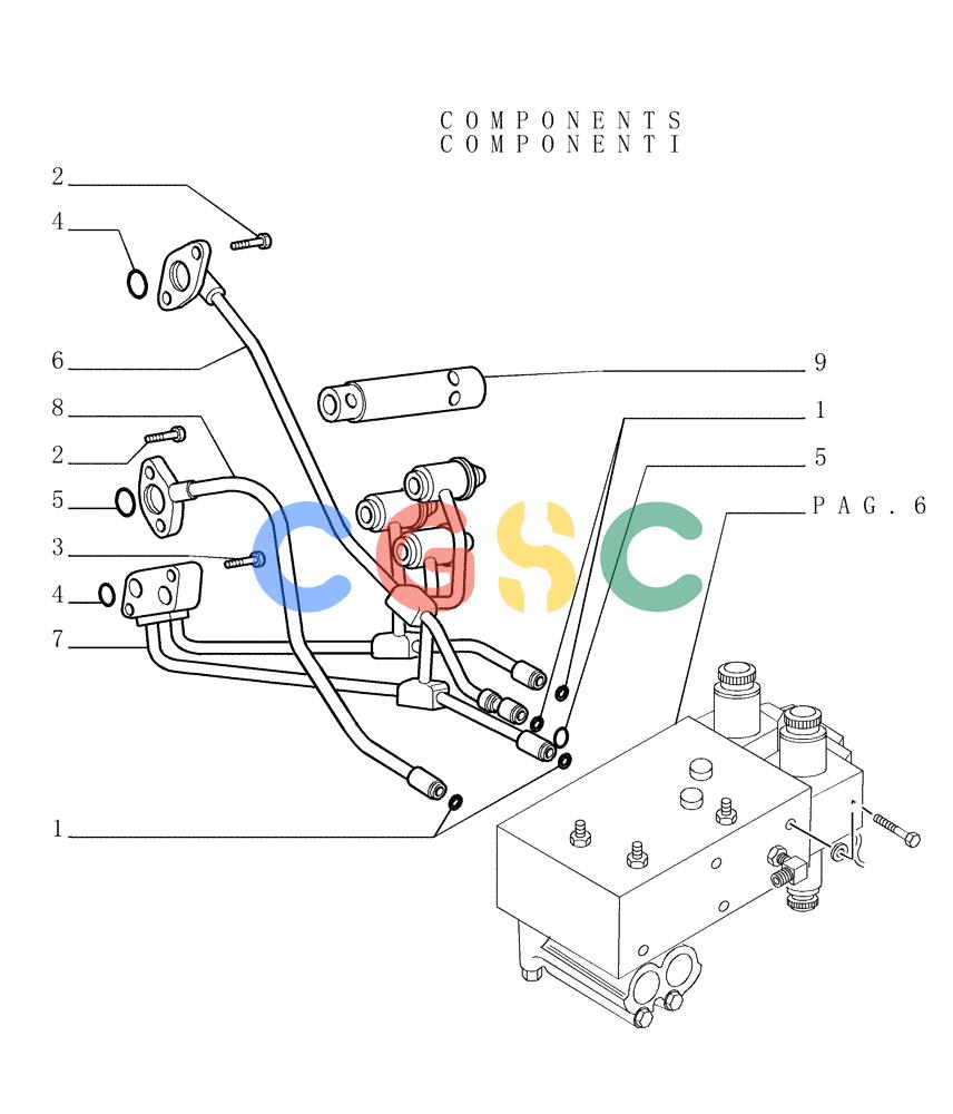纽荷兰零件查询(D150) - CRAWLER DOZER (1/05-) (1.211[07]) - TRANSMISSION - PIPING New Holland Constructuion