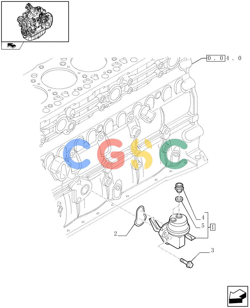 神钢零件查询(F4GE9484A J600) - ENGINE 504120790 - 87052264 (1/07-12/10) (0.20.1) - FUEL PUMP (2830121) Kobelco