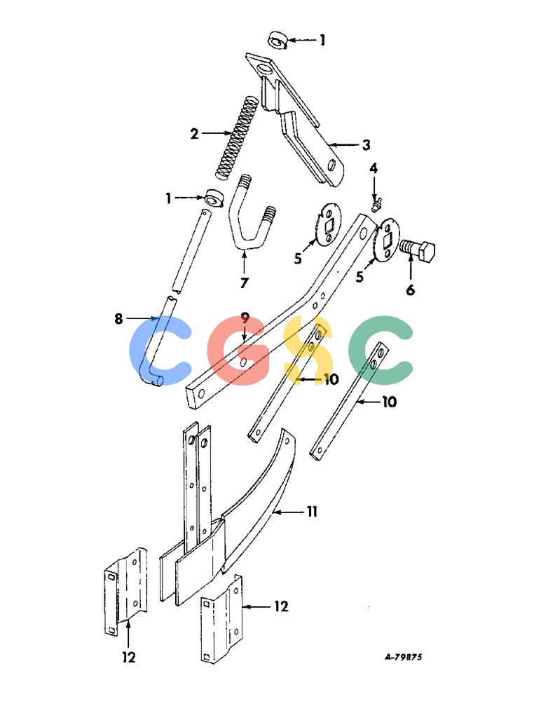凯斯零件查询(DRY) - FERTILIZER UNIT (4-ROW) - 1966 (1/66-12/88) (A-036) - DRY FERTILIZERS, FERTILIZER RUNNER OPENER / PRODUCT GRAPHICS Case Agriculture