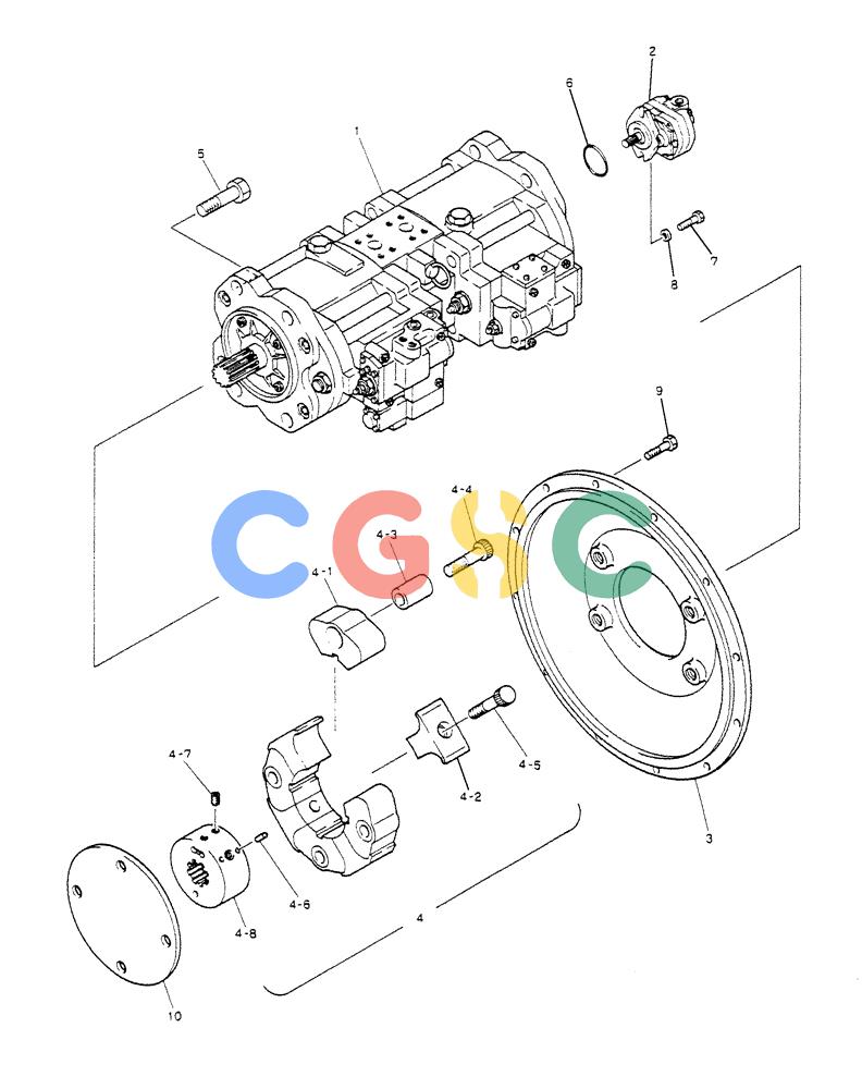 神钢零件查询(K912LC) - MARK II EXCAVATOR ASN YC-0301 (1/88-12/03) (05-005) - PUMP ASSY, CONNECT Kobelco