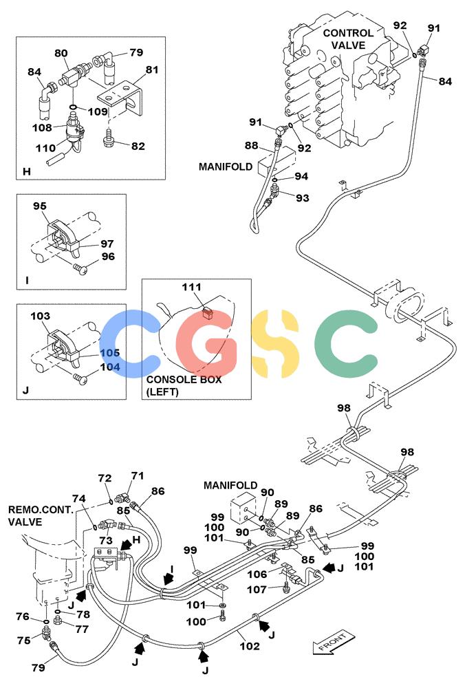 纽荷兰零件查询(E805) - CRAWLER EXCAVATOR TIER 3 (7/06-) (08-043-00[01]) - HYDRAULIC CIRCUIT - SINGLE ACTING CIRCUIT New Holland Constructuion