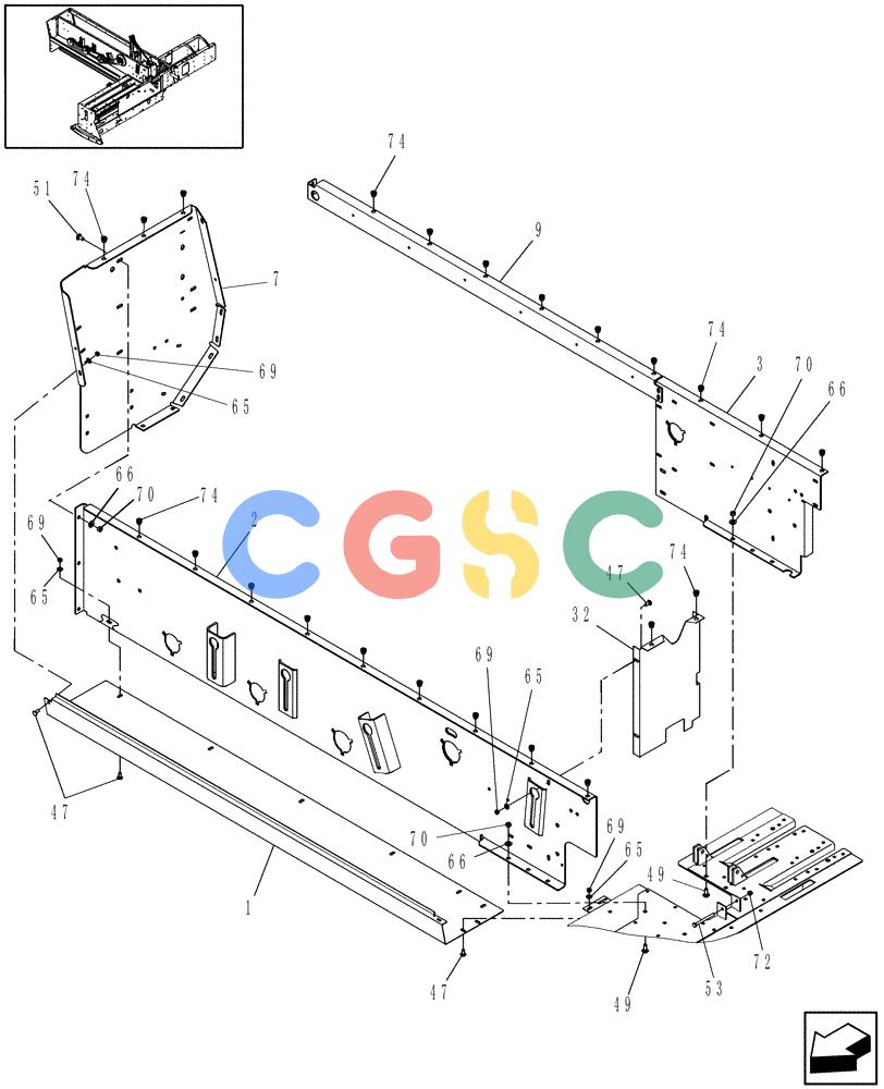 凯斯零件查询(SB551) - SMALL SQUARE BALER (9/08-12/15) (60.220.01) - FEEDER FRAME Case Agriculture