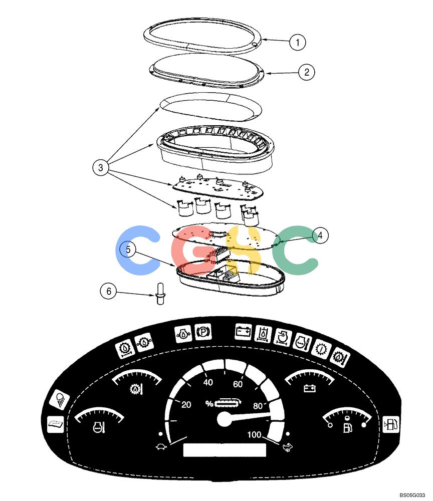 纽荷兰零件查询(DC85) - CRAWLER DOZER (8/04-) (04-19) - INSTRUMENT CLUSTER New Holland Constructuion