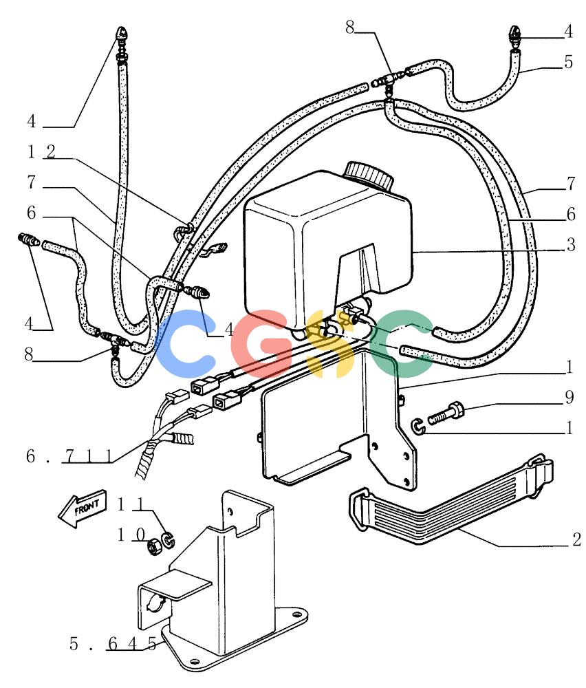 纽荷兰零件查询(FD145) - CRAWLER DOZER (N.A. VERSION) (10/98-) (5.652[03]) - ROPS CAB - WINDSHIELD WASHER New Holland Constructuion