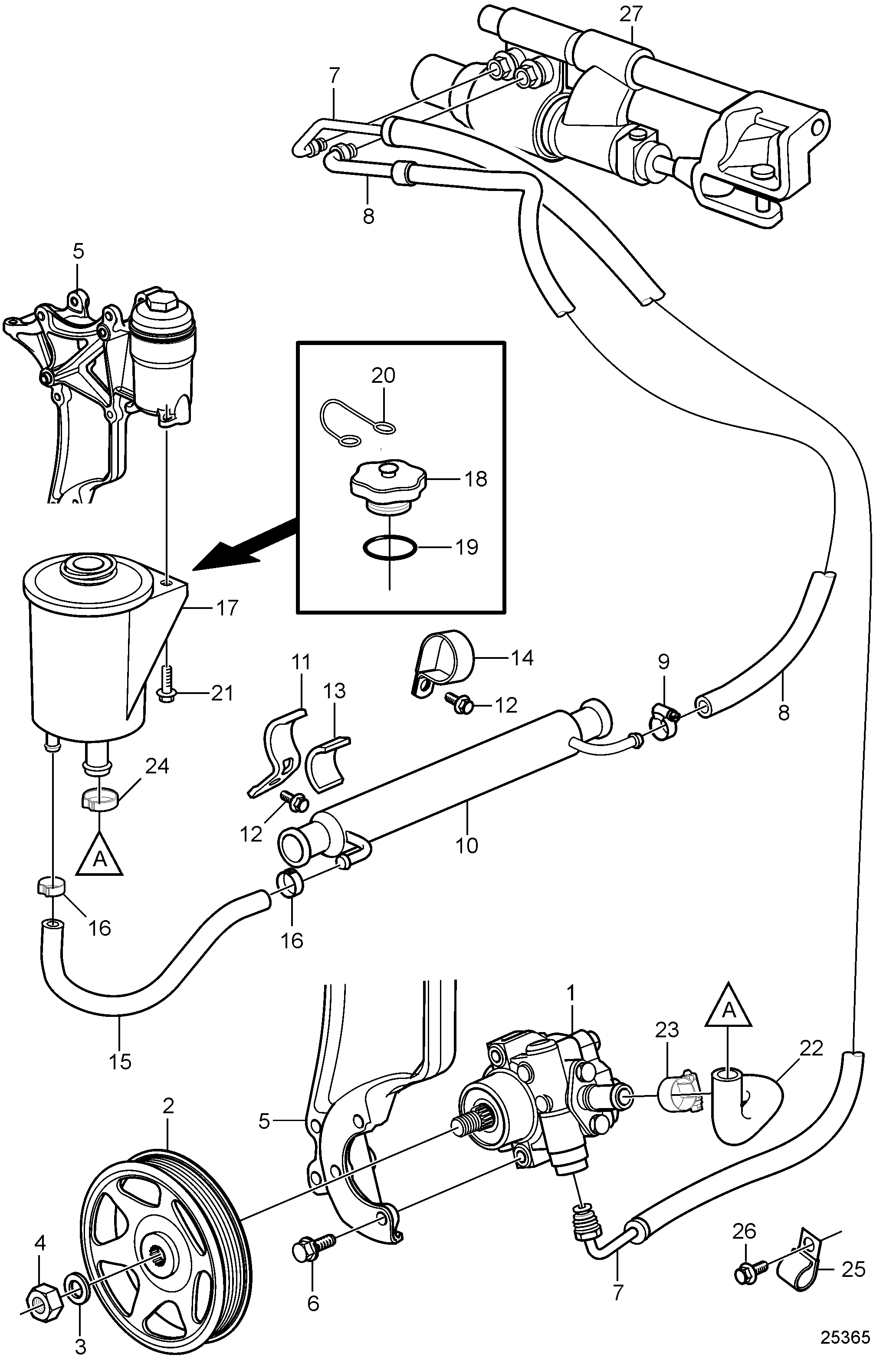 沃尔沃零件查询5.0GXi-270-RSteering SystemPower SteeringEPC Volvo Penta Parts catalog