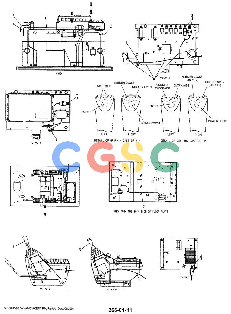 神钢零件查询(SK160LC-6E) - DYNAMIC ACERA EXCAVATOR 08/2004 ASN YM03U0523 (8/04-12/07) (01-066[01]) - HARNESS ASSY HAND CONTROL, N&B Kobelco