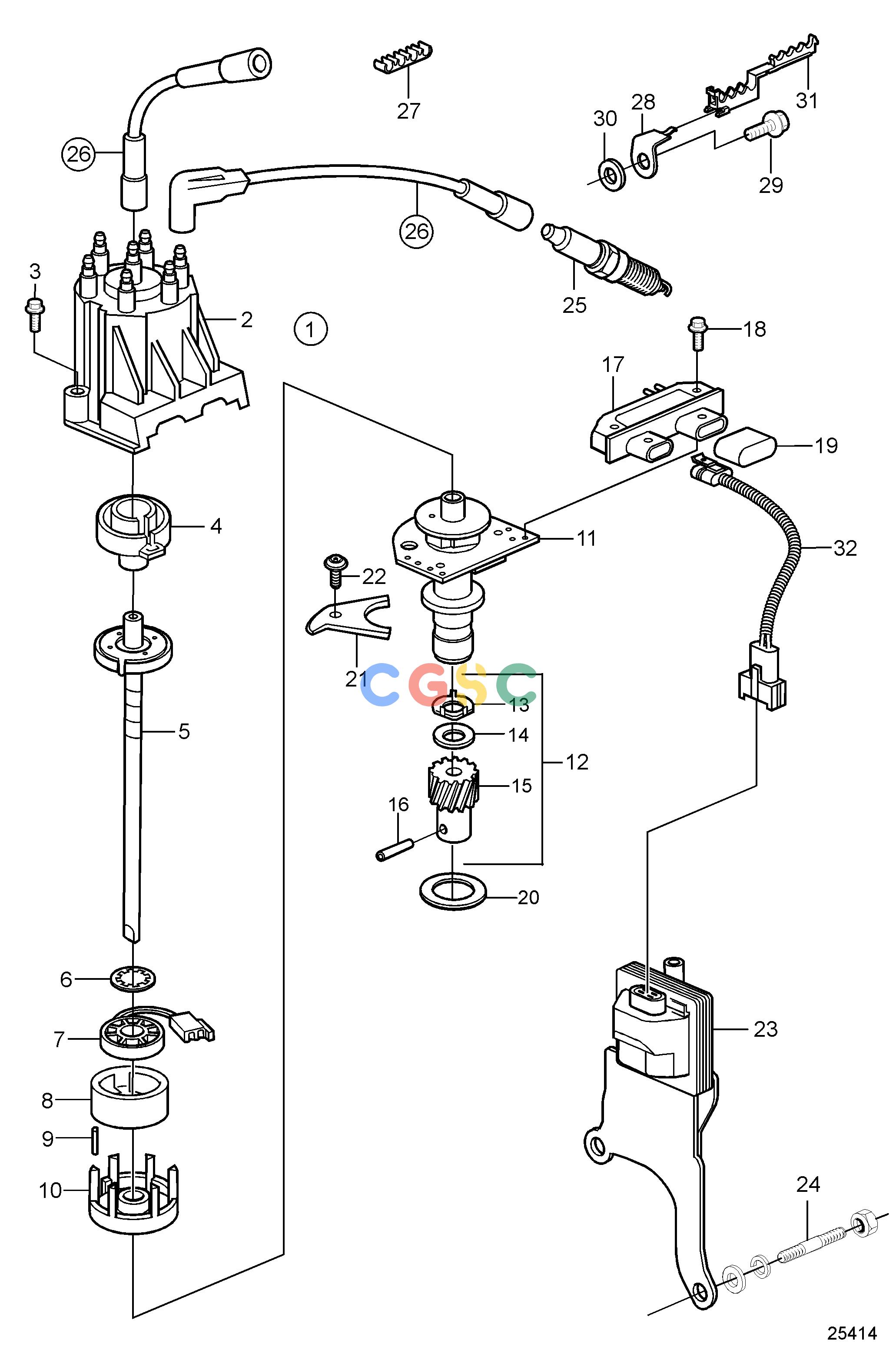 沃尔沃零件查询4.3GL-PIgnitionIgnitionEPC Volvo Penta Parts catalog