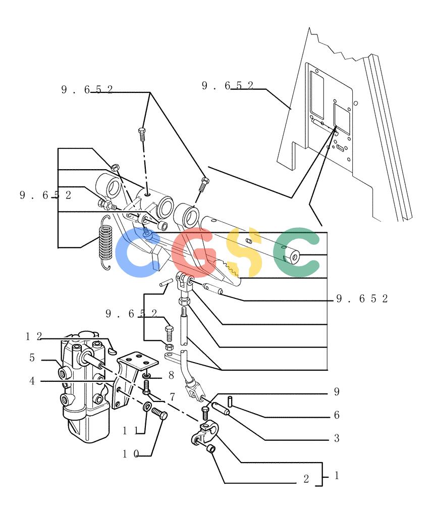纽荷兰零件查询(DC180PS) - CRAWLER DOZER (11/00-) (2.304[01]) - BRAKE CONTROLS - STEERING CLUTCH - VERSION (02-03) New Holland Constructuion