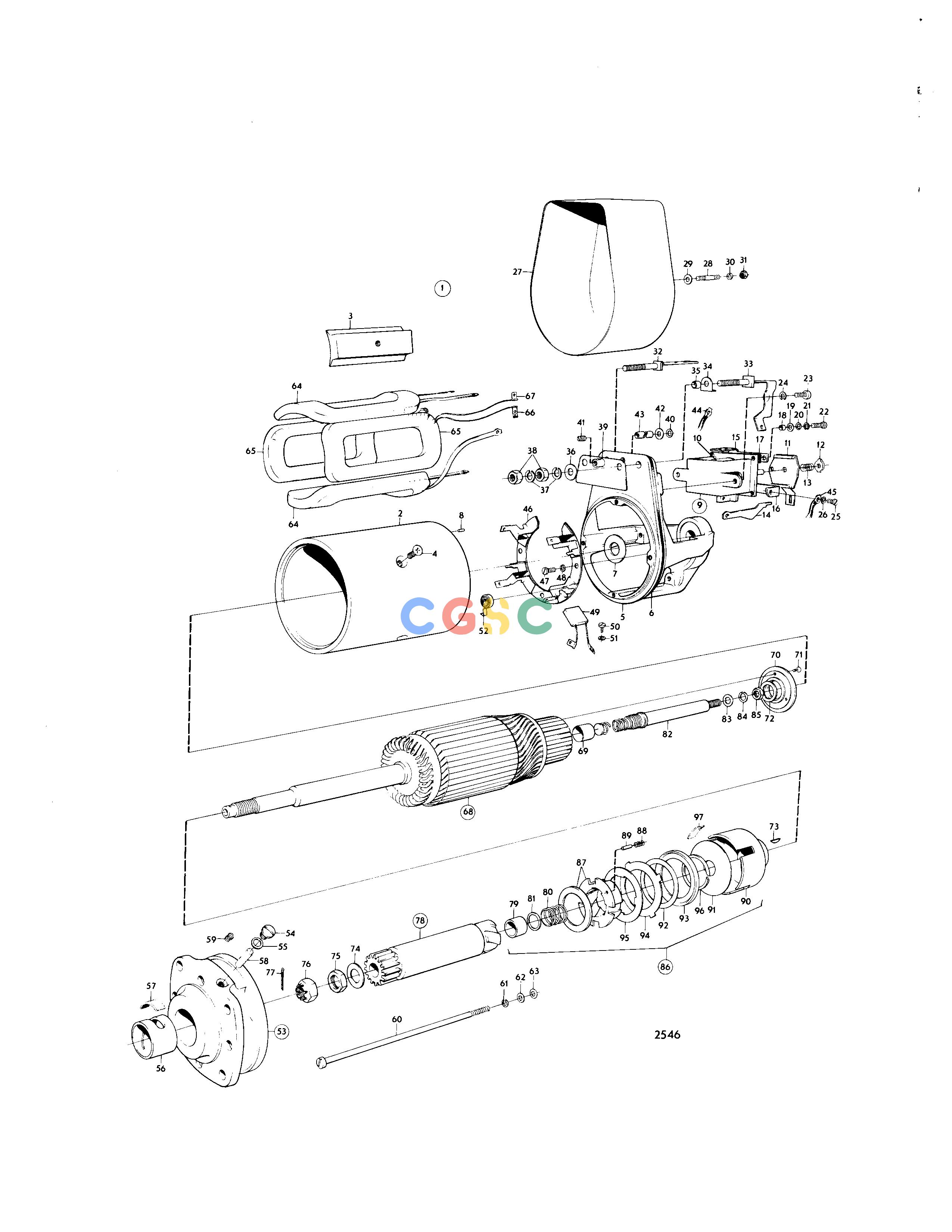 沃尔沃零件查询MD70B; MD70BK; TMD70B; THAMD70B; TAMD70B; AQD70BL; AQD70BElectrical SystemStarterEPC Volvo Penta Parts catalog