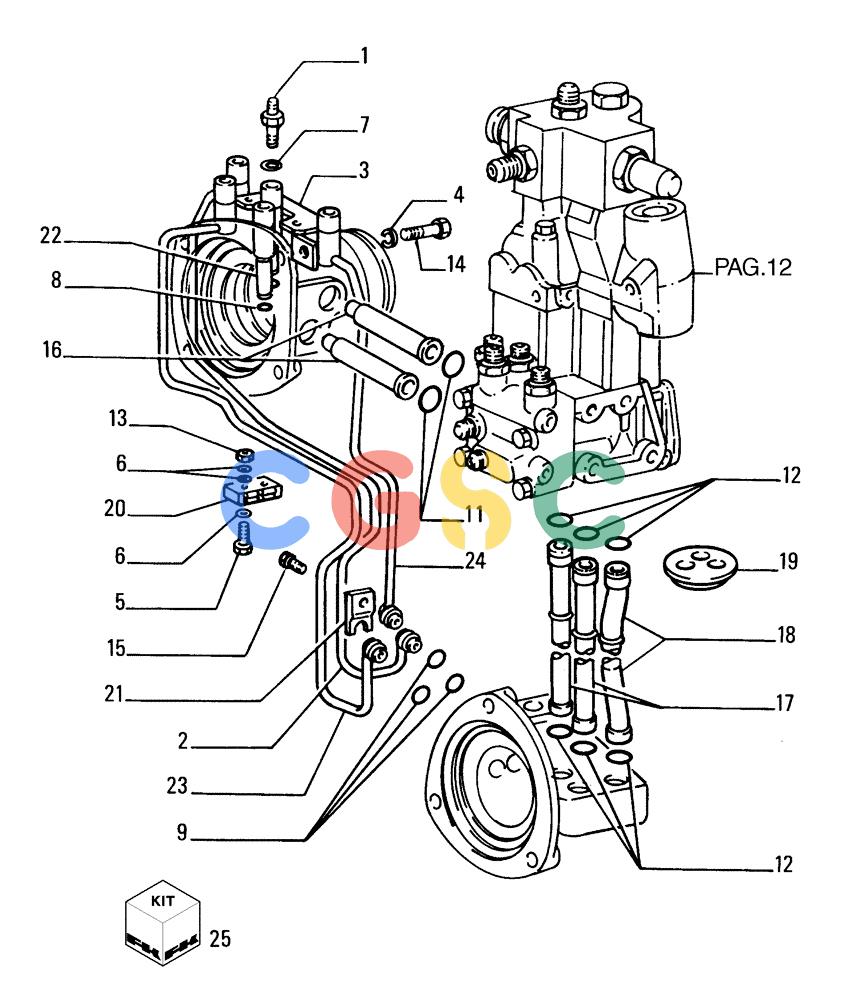 纽荷兰零件查询(FD255) - CRAWLER DOZER (N.A. VERSION) (7/95-) (1.211[13]) - TRANSMISSION - PIPING New Holland Constructuion